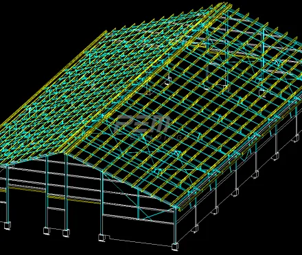 Projekt montovaných hal ve 3D