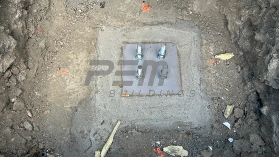 Příprava stavby pro montáž ocelové konstrukce
