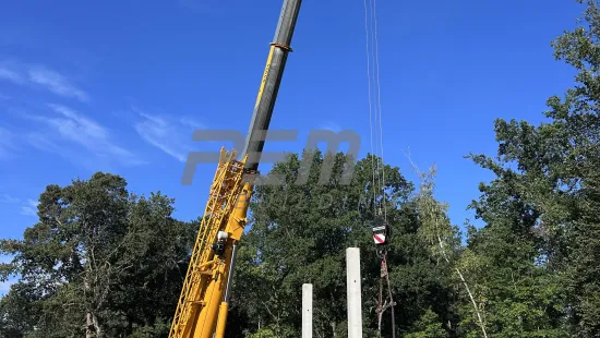 zahájení montáže betonové konstrukce